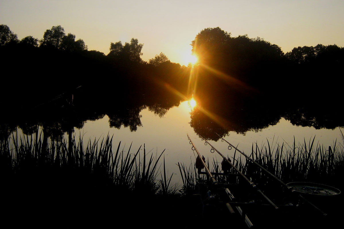 sunset at lake